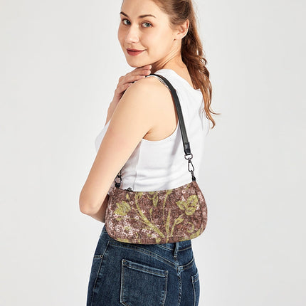 BEAUTIFUL PURPLE GITTER DESIGN CREATED BY FLIPSTYLEZ Petite Canvas Pouch