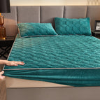 Peacock Green / 90x200cm Single Fitted Sheet