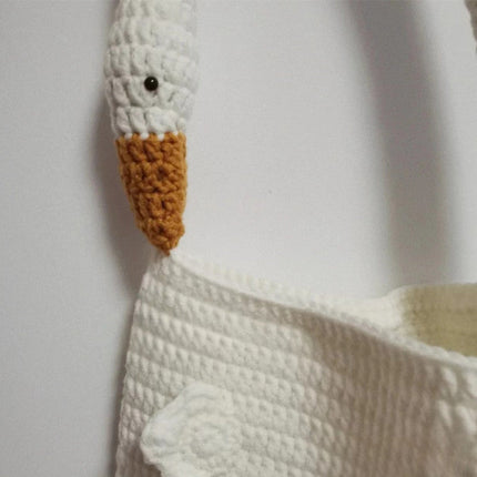 Knitted Goose Woven Bag With Wool Hook Handmade Diy Material