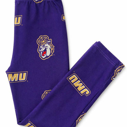 JMU Purple Duke Dog Leggings
