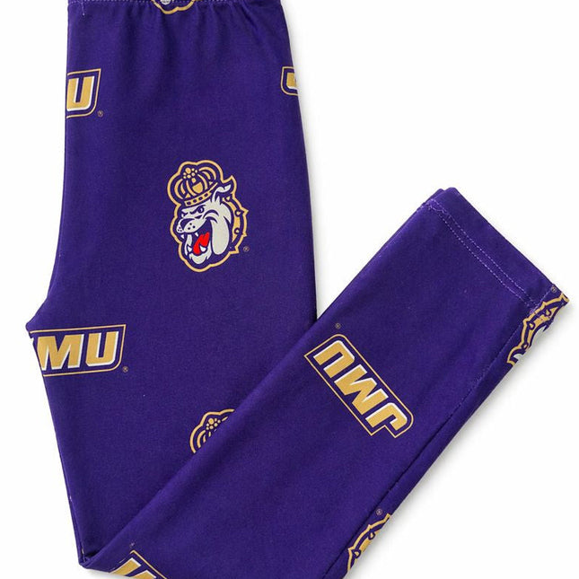 JMU Purple Duke Dog Leggings