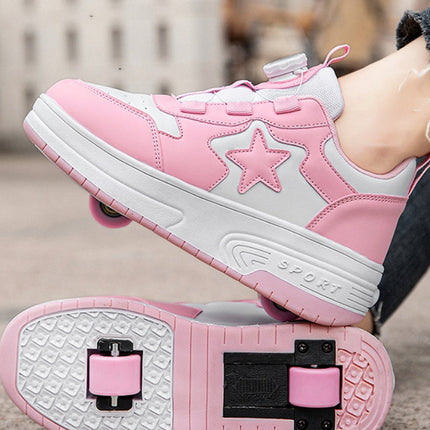 Rotating Buckle Boy Walking Shoes
