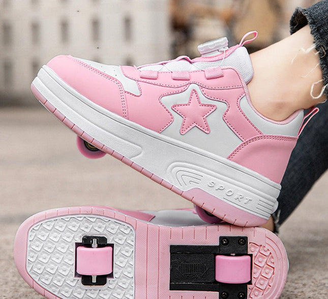 Rotating Buckle Boy Walking Shoes