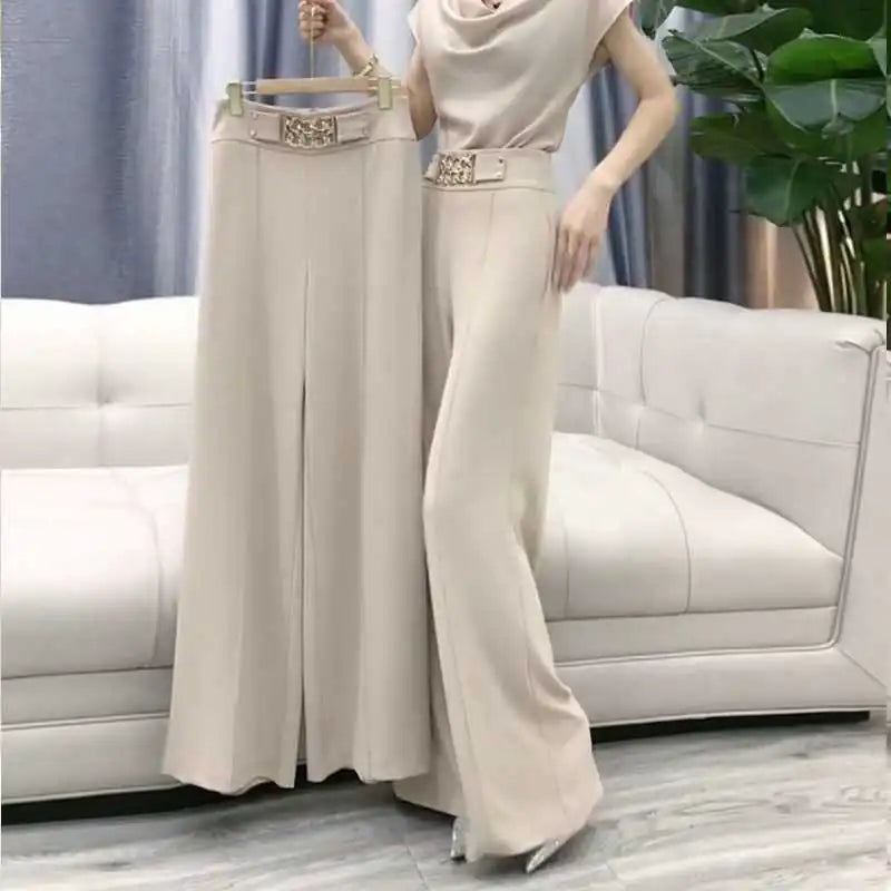 2023 Women's Casual Wide-Leg Skirt Set for Summer