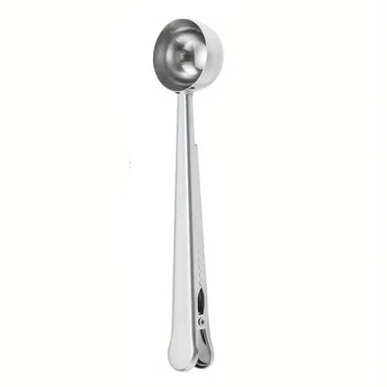 2-in-1 Stainless Steel Coffee Spoon and Sealing Clip