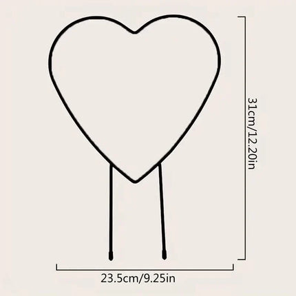 2-Pack: Heart-Shaped Plant Support Stake