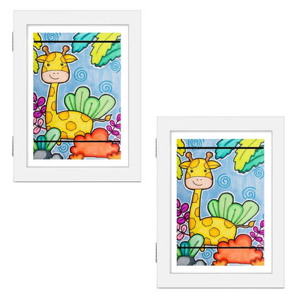2-Piece: Kids Art Frame Front Opening Wooden Picture Frame