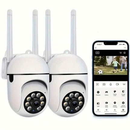 2-Pieces: Compact Wireless IP Security Cameras with App Control