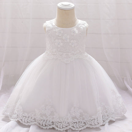 Baby girl one year old net yarn princess dress