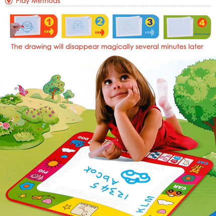 80 x 60cm Baby Kids Add Water with Magic Pen Doodle Painting Picture Water Drawing Play Mat in Drawing Toys Board Gift Christmas
