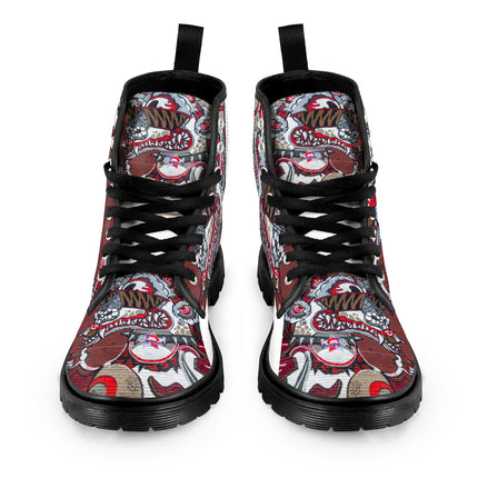 Men's Lace Up Canvas  (Model1203H)(Black)