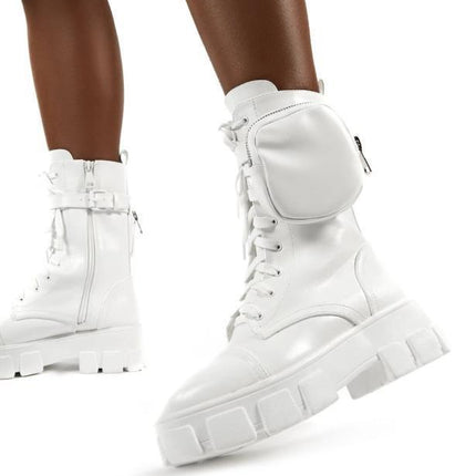 Round head female motorcycle riding boots