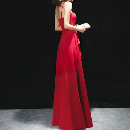 Women's Sling Long Slim Fit Wedding Evening Dress