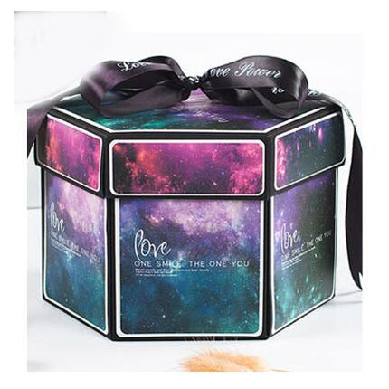 Surprise Explosion Box DIY Handmade Scrapbook Photo Album Gift Box for Valentine Gift