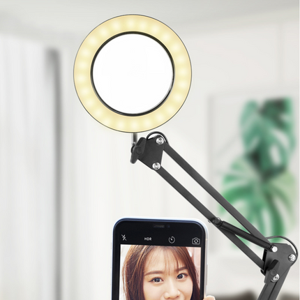 Table Lamp Desktop Clip Type Glass Magnifier
