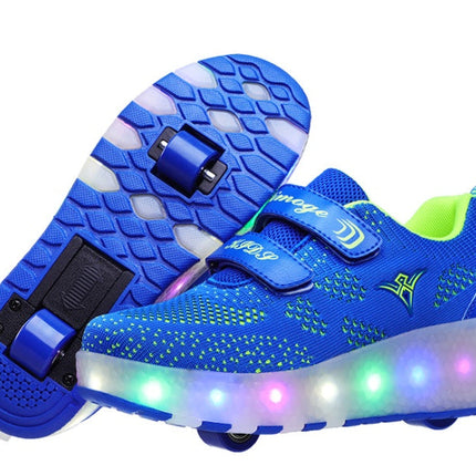 Rechargeable two-wheeled light shoes