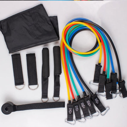 Multifunctional Rally TPE11 Piece Set Fitness Rally Rope Latex Elastic Cord Resistance Ring