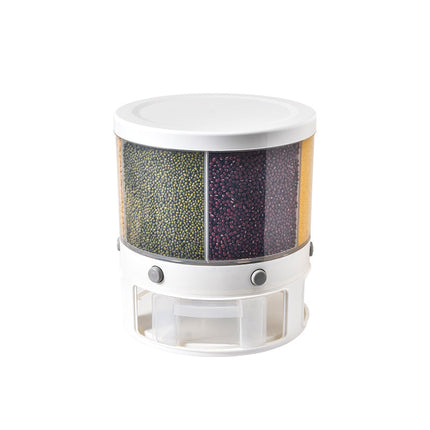 Food Storage Box Rotatable Multi-functional Dividing Rice Bucket Household  Insect and Moisture Proof Grains Organizer