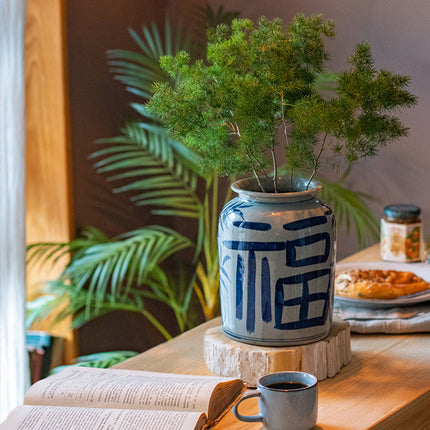 Hand-painted Blue And White Ceramic Vase Stoneware Flower Ware