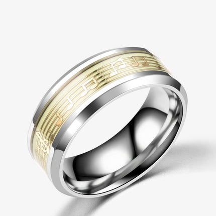 Luminous music five-line music score ring
