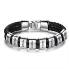 Eight beads bracelet steel / 21.5cm