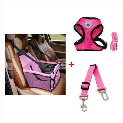 Luxury Pet's Safety Car Seat Carrier + Premium Harness & Leash set + Car Safety Belt