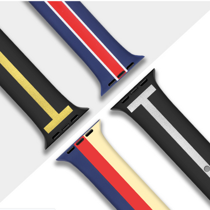 STRIPED SILICON WATCH BAND