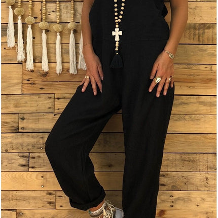 Loose suspender jumpsuit plus size overalls