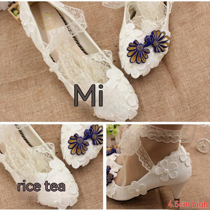 Low Heel Plus Size Women's Shoes Bridal Shoes