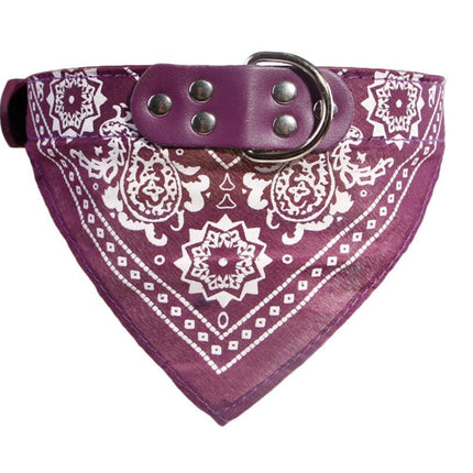 Printed triangle scarf saliva towel small dog collar
