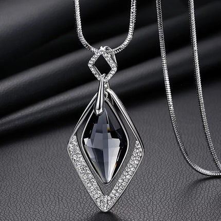 Crystal tassel necklace clothing accessories