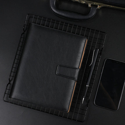 A5 leather buckle 6-hole clip notebook
