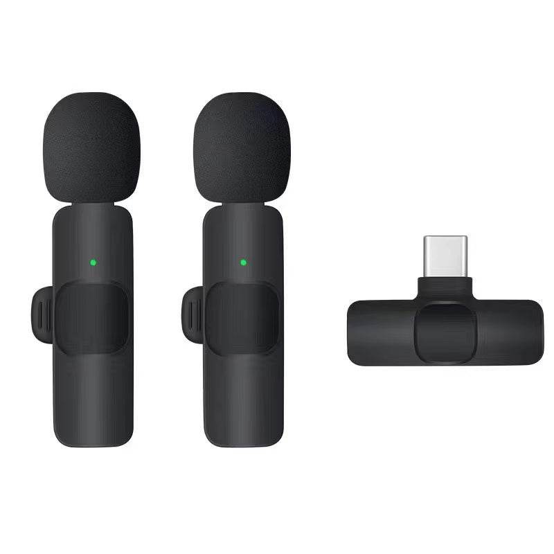 2-Pack Wireless Lavalier Microphones for iPhone, Android, and iPad Vlogging, Streaming, and Clear Voice Recording