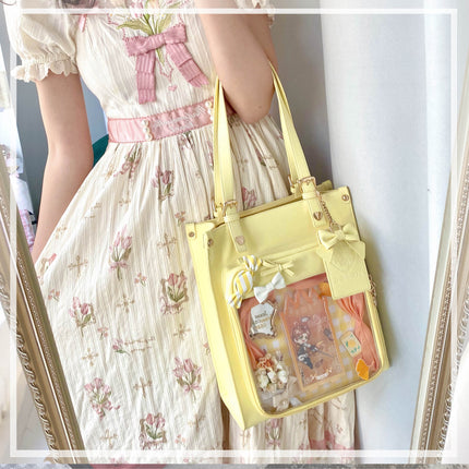 Cute Candy Bow Candy Heart Pain One Shoulder Bag