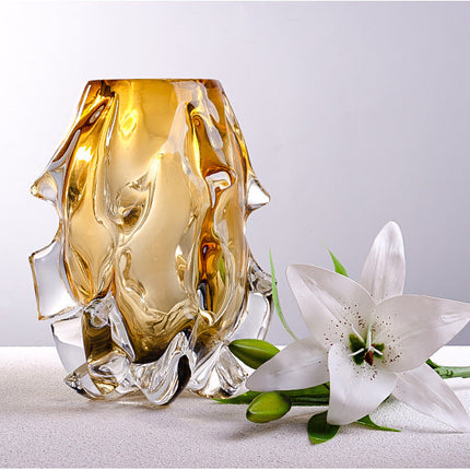 Creative Crystal Glass Vase Flower Arrangement Art Ornaments