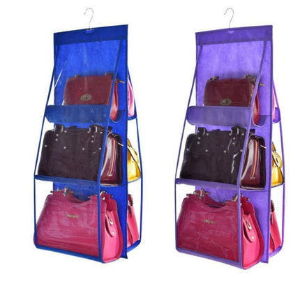 Three-dimensional Six-grid Storage Bag Storage Bag Creative Sundries Bag Daily Storage Non-woven Hanging Dust Bag