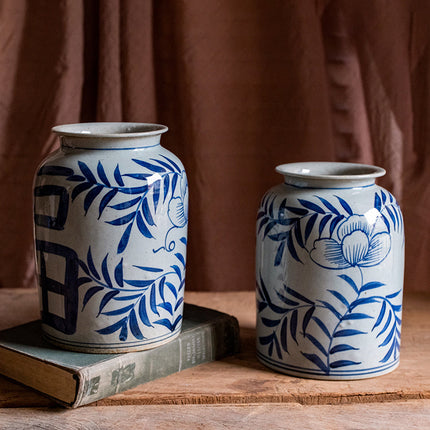 Hand-painted Blue And White Ceramic Vase Stoneware Flower Ware
