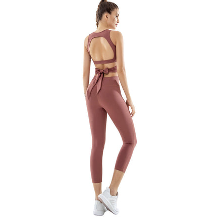 Two-piece yoga clothing suit