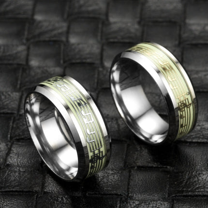 Luminous music five-line music score ring