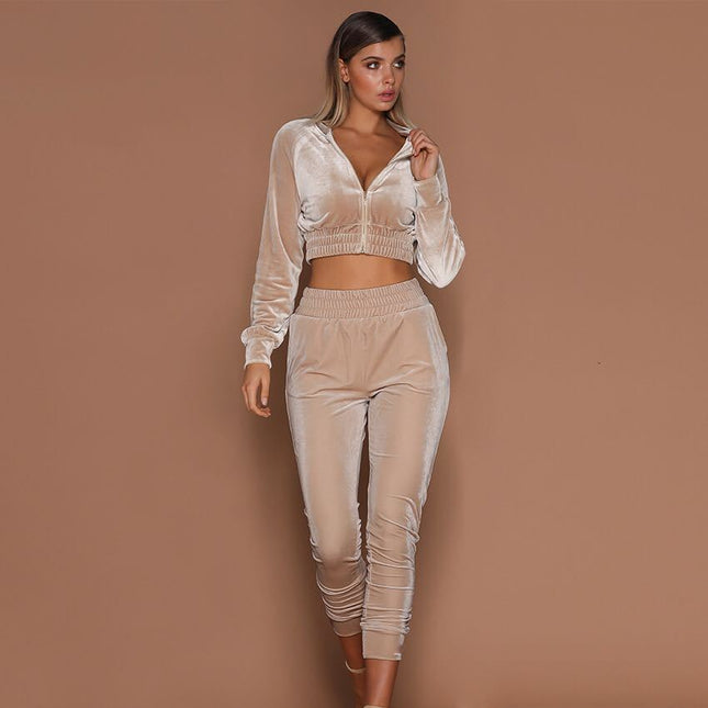 Autumn and winter suede women's clothing