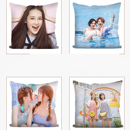 DIY Custom Photo Car Sofa Real-life Double-sided Logo Quilt Dual-use Cushion