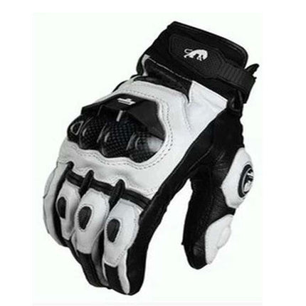 Motorcycle Locomotive Equipment Knight Carbon Fiber Leather Windproof Men and women Four Seasons Anti-fall Off-road Racing Riding Gloves