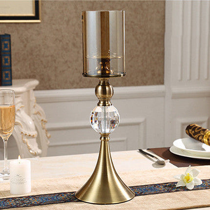 Fashion Simple Dining Table Glass Candle Holder Home Decoration Crafts