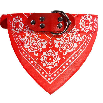 Printed triangle scarf saliva towel small dog collar