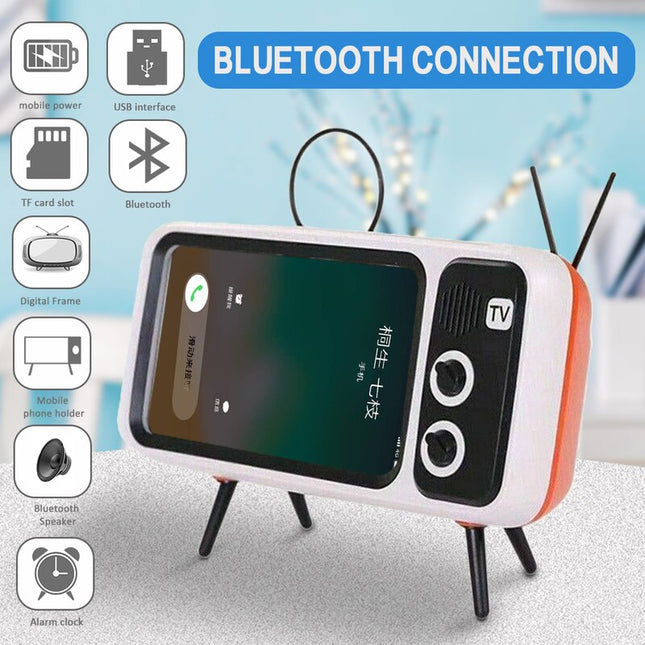 Retro TV Bluetooth Speaker Phone Holder