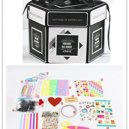 Surprise Explosion Box DIY Handmade Scrapbook Photo Album Gift Box for Valentine Gift