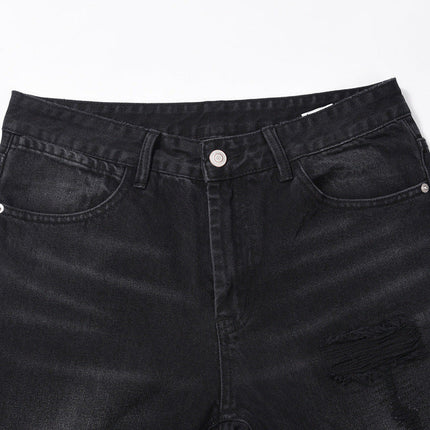 Men's Washed Old Torn Jeans