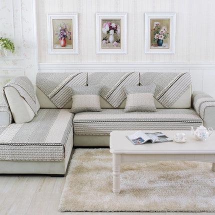 High-end Cotton Sofa Cushion Simple Cloth Modern Cotton Twill Four Seasons Non-slip Cushion Summer Sofa Covers
