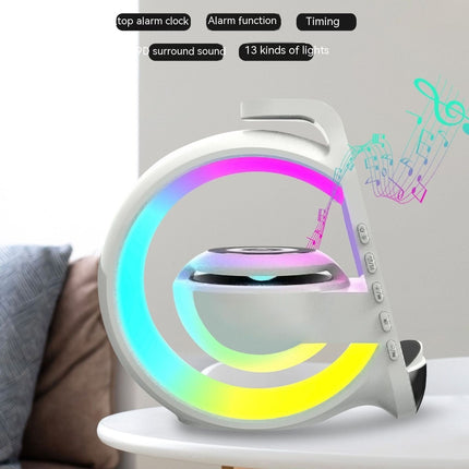 A Bluetooth Speaker Six-in-one Wireless Charger Large G Ambience Light Alarm Clock Microphone Audio