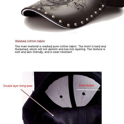 Personalized Stylish Print Dragon Sun-poof Peaked Cap